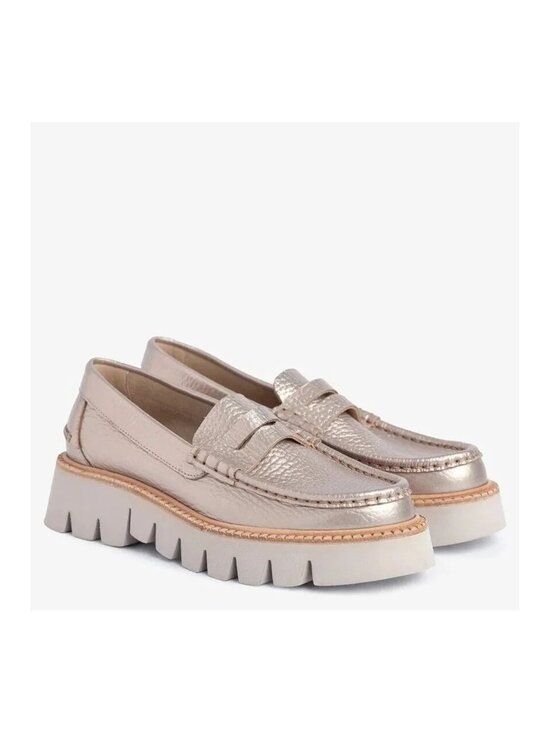 Pedro Garcia Shoes - $650 Pedro Garcia Sebas Lug Penny Loafer CHUNKY WHITE GOLD LEATHER 37.5 (DB16)